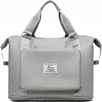 Sportovní taška Lehká cestovní taška s rozšířením Šedá měkká příruční zavazadlo 40x20x25