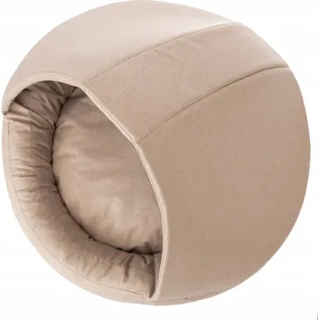 Pelíšek pro psa Pelíšek domeček kotec bouda pro psa Pohovka se stříškou Kulatá 100 cm Béžová