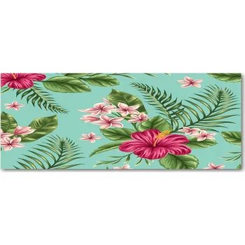 Obraz Lacobel pod linku do kuchyně Havajské květy XXL