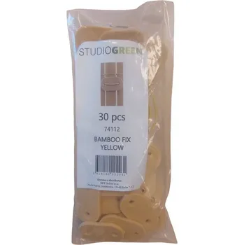 Příslušenství pro plot Instalační drátky s podložkami pro umělé ploty, 30ks okrové