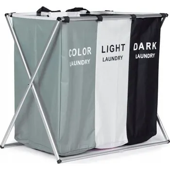 Koš na prádlo Volně stojící koš na prádlo ModernHome 135 l bílý, černý, šedý