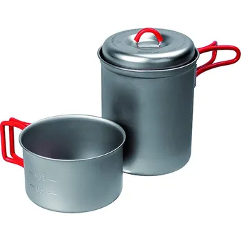 Outdoor vaření Titanový set Evernew Ultra Light Solo Pot Set 0,75 l + 0,4 l (ECA540)