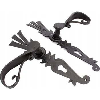 Dveřní kování Vnější klika MetalKraft kovaná černá 72 mm, trn 8 mm