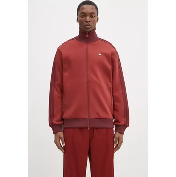 Pánské oblečení Mikina adidas Originals Premium Tracktop, L, burgundské, 83X