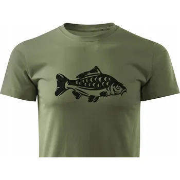 Pánské tričko Tričko ForestMax Rybářské tričko FORESTMAX s potiskem ryby s krátkým rukávem vel. XL