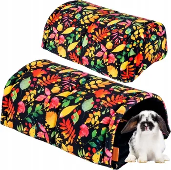 TUNEL BUDKA DOMEK pro Králíka Morče Hlodavce BAREVNÝ 28x40x20 uKory