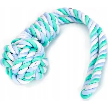 Hračka pro psa Šňůra kousátko přetahovadlo pro psa barevné lano 35 cm