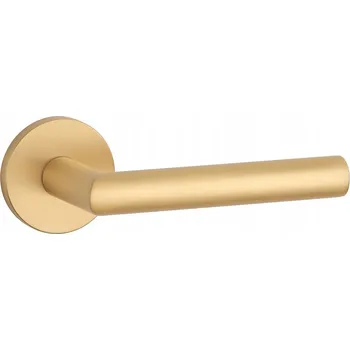 Dveřní kování Klika s kulatou rozetou Arabis Slim 7mm, zlatá matná APRILE