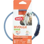 Obojek LED malý BIVOUAK 20-40cm USB modrá Zolux