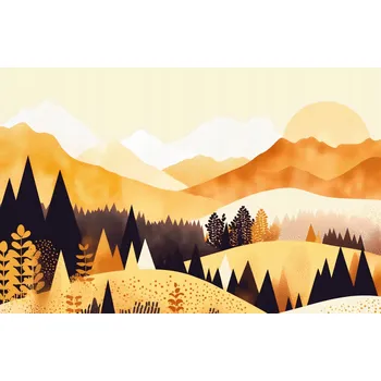 Plakát Plakát Zlatý západ v květu bez rámu 91,5 x 60 cm