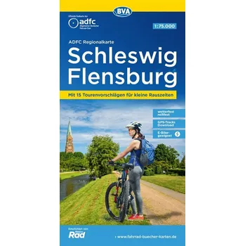 ADFC-Regionalkarte Schleswig Flensburg, 1:75.000, mit Tagestourenvorschlägen, reiß- und wetterfest, E-Bike-geeignet, GPS-Tracks - Allgemeiner Deutscher Fahrrad-Club e.V. (ADFC)