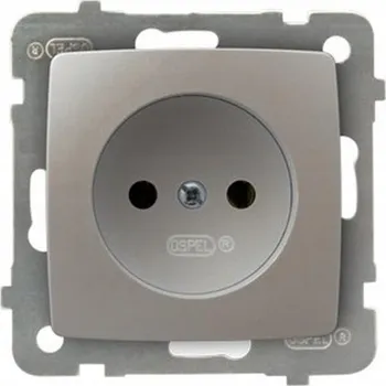 Elektrická zásuvka Jednoduchá zásuvka Ospel Karo stříbrná GP-1S/m/43