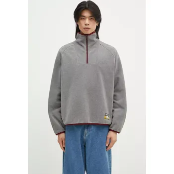 Pánská mikina Fleecová mikina Human Made Fleece Half-Zip Shirt, M, šedá, 90X
