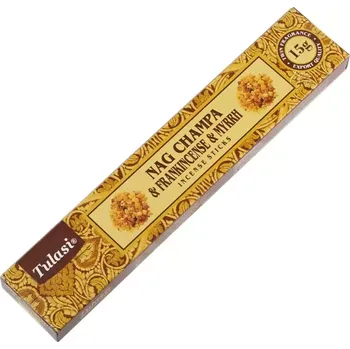 Čajovna Tulasi Nag Champa Frankincense and Myrrh indické vonné tyčinky 15 g