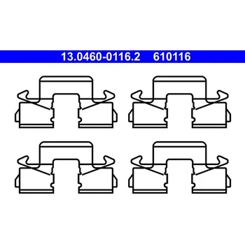 Přislušenství brzdového systému Sada příslušenství, obložení kotoučové brzdy ATE 13.0460-0116.2
