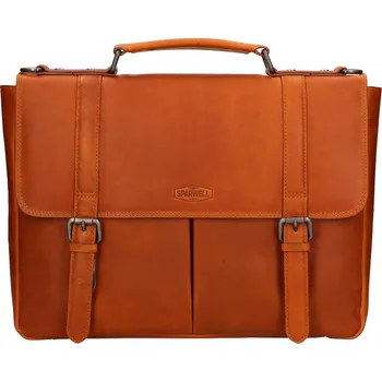 Pánská aktovka Pánská kožená aktovka Sparwell Berno - koňak