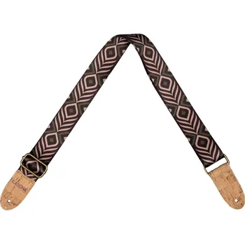 Strunný nástroj Cascha CUS-VC9 Vegan Cork Green Chevron Popruh pro ukulele