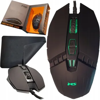 Myš MYŠ MYŠ MS NEMESIS C105 DRÁTOVÁ S PODLOŽKOU, KABEL V OPLÁŠTĚNÍ