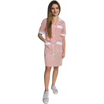 Pracovní obuv Dámská pracovní zástěra s krátkým rukávem oranžovo-bílá, velikost XS