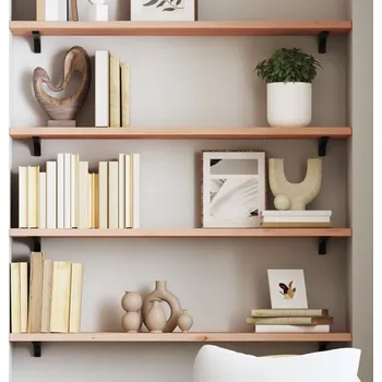 police vidaXL Nástěnná police 80x20x2 cm ošetřený masivní dub [363779] Barva: Přírodní