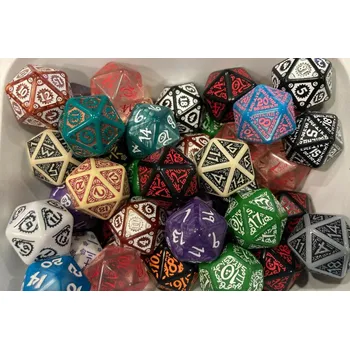 Příslušenství k deskovým hrám Q Workshop Kostka D20 16mm zdobená