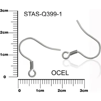 Materiál na výrobu šperku Afroháček s pružinkou CHIRURGICKÁ OCEL ozn.-STAS-Q399 1