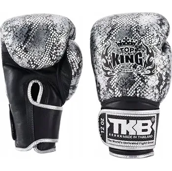 Boxerské rukavice Boxerské rukavice Top King TKBGSS-02-BK-SV-14OZ 14 oz
