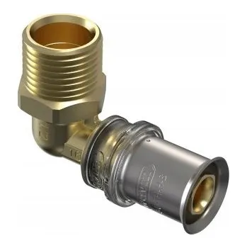 Vodovodní potrubí Koleno 20x1/2" VNĚJŠÍ ZÁVIT ALUPEX s upnutím M5 Wavin