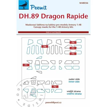 Plastikový model 1/48 Canopy mask DH.89 Dragon Rapide (ARMORY)