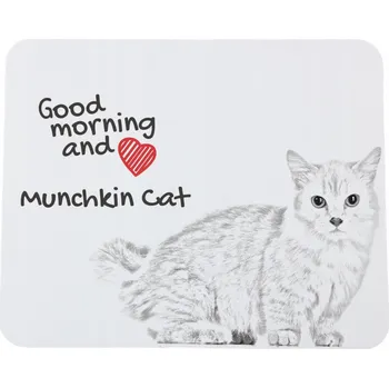 Podložka pod myš Kočka Munchkin - podložka pod myš s potiskem, personalizovaná podložka