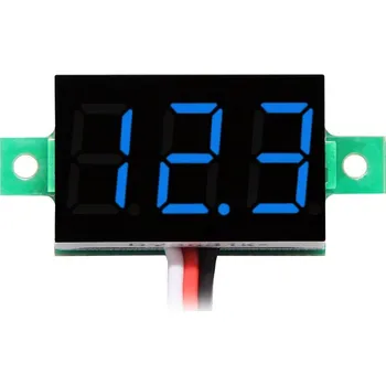 IP kamera Digitální voltmetr Veoz MNI, měřič napětí 99,9V DC MODRÝ, 0,36"