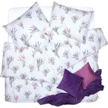 SCANquilt povlečení KLASIK levandule bílofialová 140 x 200/70 x 90 cm 183865727