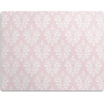 Miska pro psa Podložka pro kočky psa pod misky Růžový vzor 90x60 cm