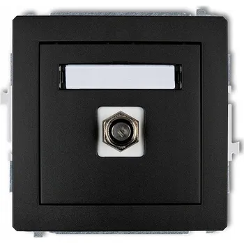 Elektrická zásuvka Anténní zásuvka nástěnná Karlik černá