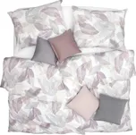 SCANquilt povlečení SATÉN PLUS listy pastelová 140 x 220/70 x 90 cm 183868429