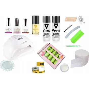 Sada na hybridní manikúru 3x INDIGO Lampa 54W Dual LED