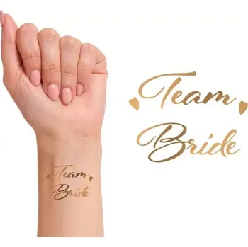 Tetování zlaté Team Bride 16 ks