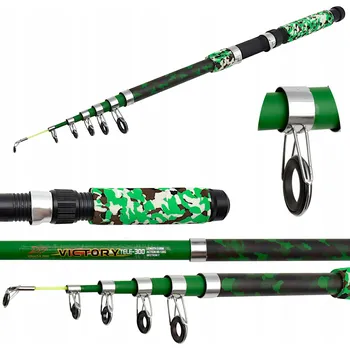 Rybářský prut Teleskopický prut Miracle Fish VICTORY 300 cm, vrhací zátěž: 80-120g, délka: 3,0 m MASKÁČOVÝ