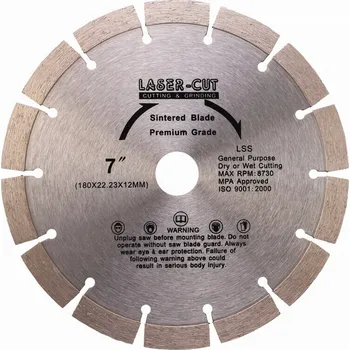 Řezný kotouč LASER CUT L00109 - Diamantový kotouč segmentový 180 x 22,23 x 12 mm LSS