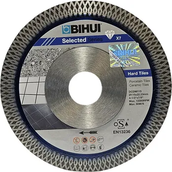 Řezný kotouč BIHUI Diamantový řezný kotouč, ø 115 × 1,4 × 22,23 mm, 13300 ot./min 47797
