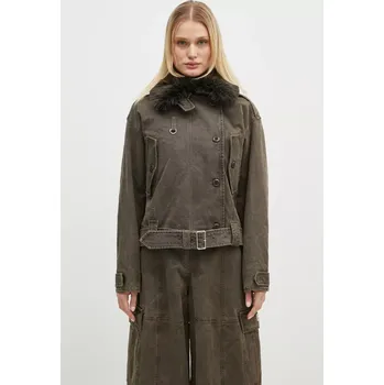 Dámská bunda Bunda Kenzo Dyed Canvas Comber, S, hnědá, 98X