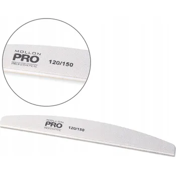 Profesionální pilník na nehty bílý - půlměsíc, zrnitost 120/150