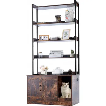 VEVOR Skříňka Pro Kočky Tmavě Hnědá 850,1x490,2x1490MM Stylová a Praktická