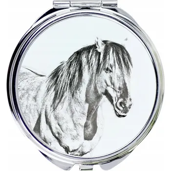 Kosmetické zrcátko Kůň Henson - kapesní zrcátko s koněm, personalizované zrcátko do kabelky