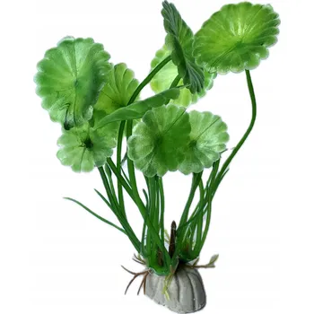 Dekorace do akvária UMĚLÁ ROSTLINA DO AKVÁRIA FIALOVÁ, akvarijní rostlina ZELENÁ, výška 11 cm