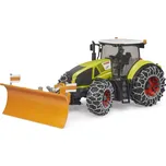 Bruder 03018 Traktor Claas Axion 950 se sněhovými řetězy a radlicí