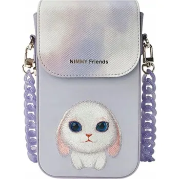 Pouzdro na mobilní telefon Nimmy Sada 3v1 taška na telefon, peněženku, pouzdro na lokalizátor fialová