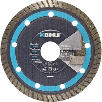 Řezný kotouč BIHUI Diamantový řezný kotouč, ø 125 × 1,2 × 22,23 mm, 12250 ot./min 21223