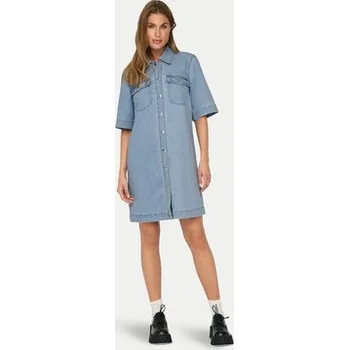 Dámské šaty ONLY Džínové šaty Belle 15324384 Modrá Regular Fit XS