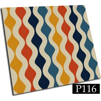 vinylová podlaha Samolepicí PVC dlaždice 15x15 Retro Vlny PVC OBKLADY